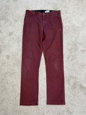 FOX Men’s Racing Selecter Slim Tapered Chino Pants in Tibetan Red 30x32